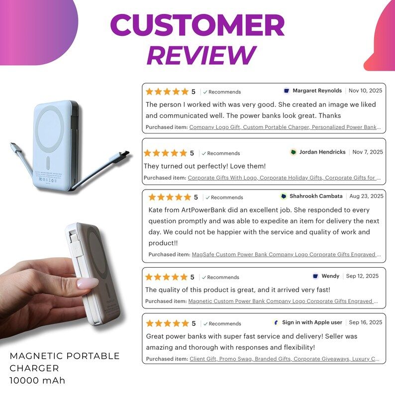 MagSafe Custom Logo Power Bank 10000mAh thumbnail 3