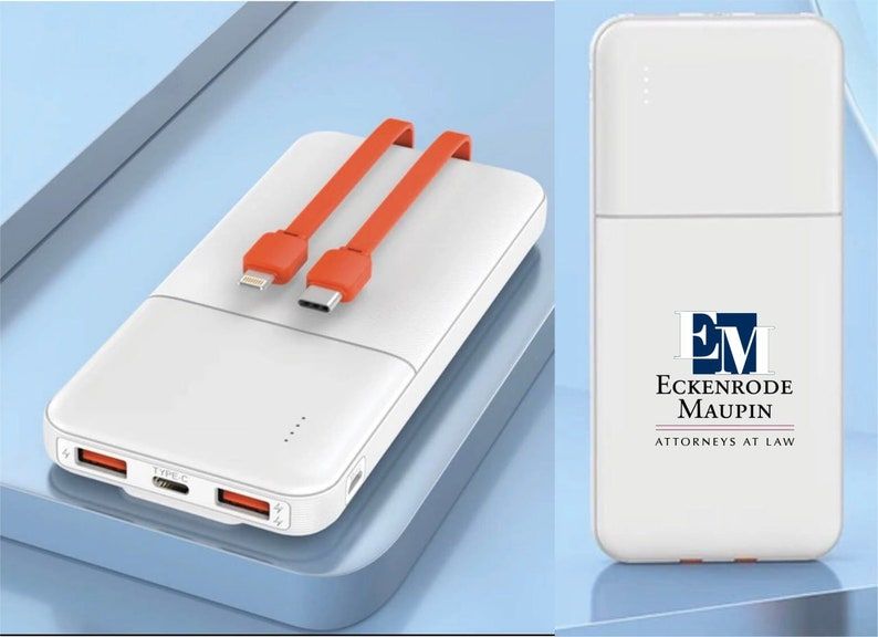 Custom Logo Power Bank 10000mAh with Built-in Cables thumbnail 5