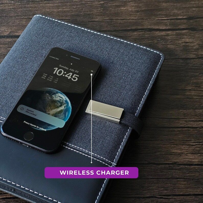 Smart Notebook A5 with Wireless Charger 8000mAh & 32GB Flash Drive thumbnail 3