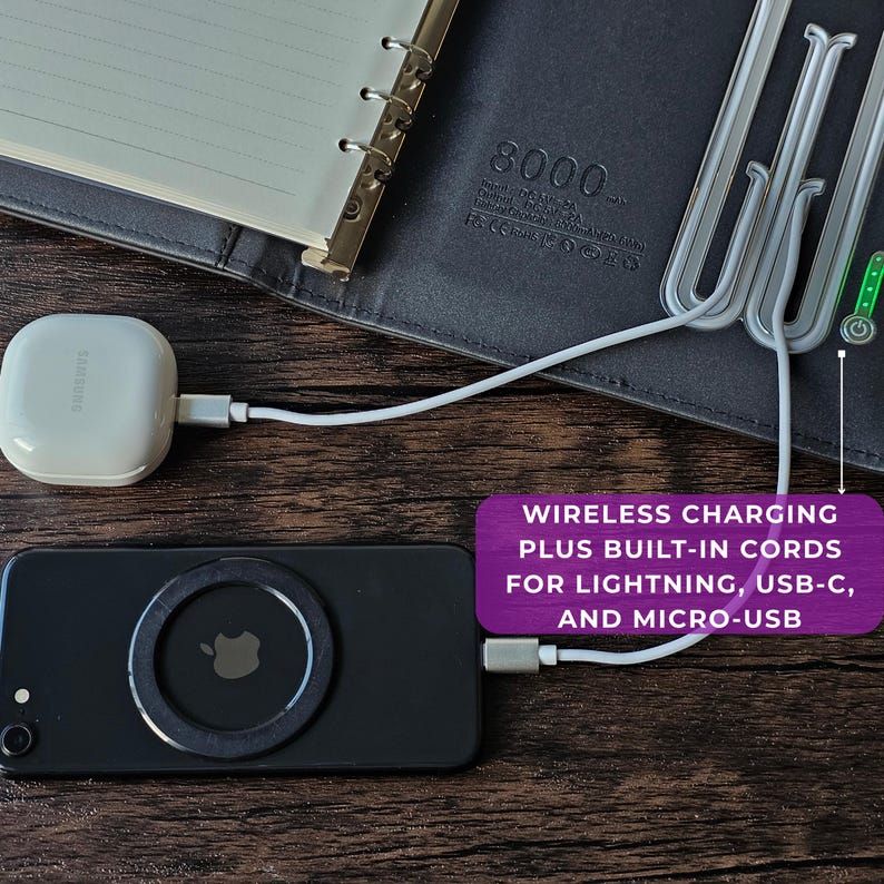 Smart Notebook A5 with Wireless Charger 8000mAh & 32GB Flash Drive thumbnail 5